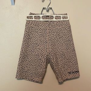 Sarahs day collection white fox Speckle biker shorts